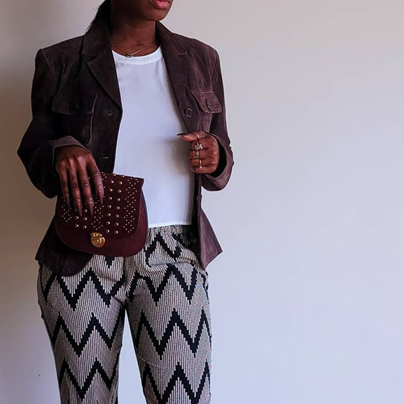 Burgundy Shoulder Bag|Burgundy Purse|Clutch|Bag - Picture 4 of 5